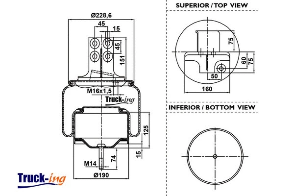 Bellow, air suspension (0293600)