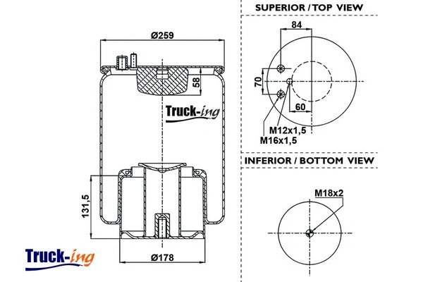 Bellow, air suspension (0293045)