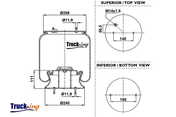 Bellow, air suspension (0293900)