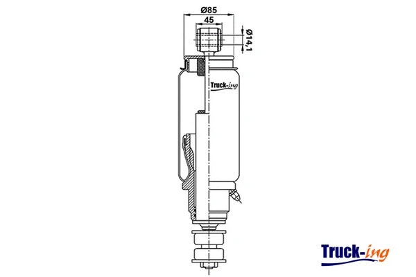 Shock Absorber, driver cab suspension (0194520)