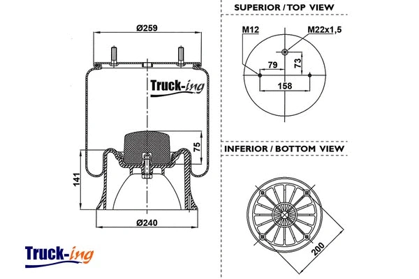 Bellow, air suspension (0293320)