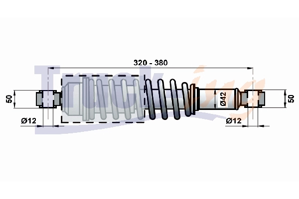 Shock Absorber, driver cab suspension (205283)