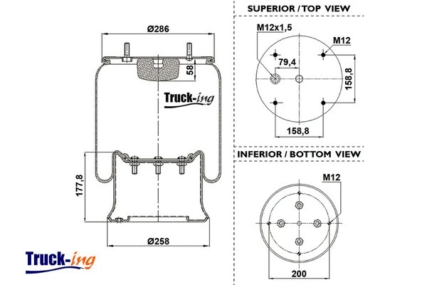 Bellow, air suspension (0293695)