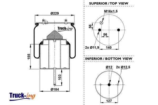 Bellow, air suspension (0293382)