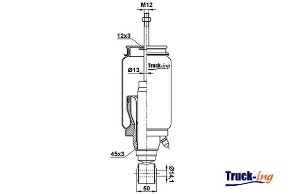 Shock Absorber, driver cab suspension (0194950)