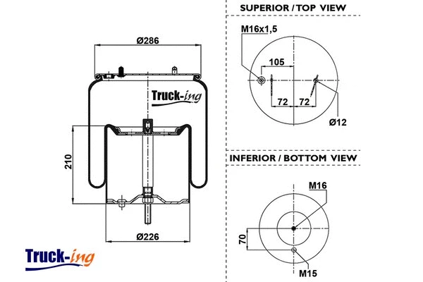 Bellow, air suspension (0293240)