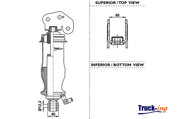 Shock Absorber, driver cab suspension (0194820)
