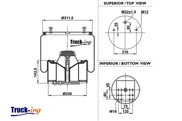 Bellow, air suspension (0293410)