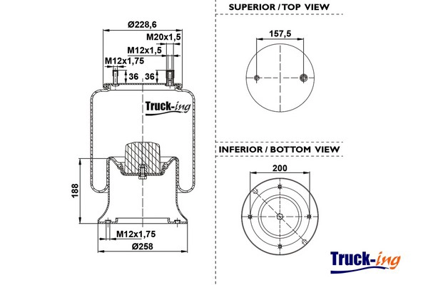 Bellow, air suspension (0293050)