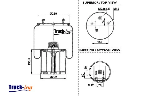 Bellow, air suspension (0293290)