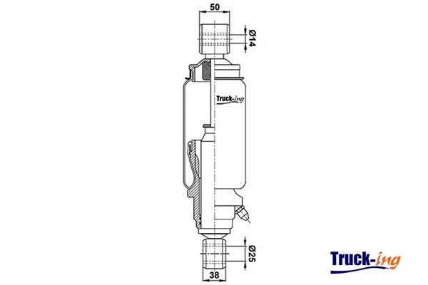 Shock Absorber, driver cab suspension (0194800)