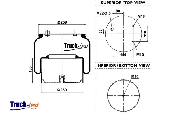 Bellow, air suspension (0293980)