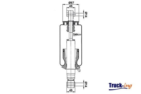 Shock Absorber, driver cab suspension (0194585)