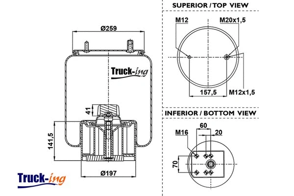 Bellow, air suspension (0293155)
