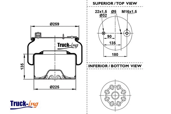 Bellow, air suspension (0293472)