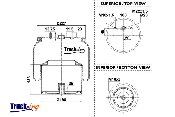 Bellow, air suspension (0293452)