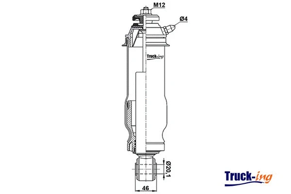 Shock Absorber, driver cab suspension (0194830)