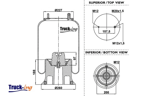 Bellow, air suspension (0293360)