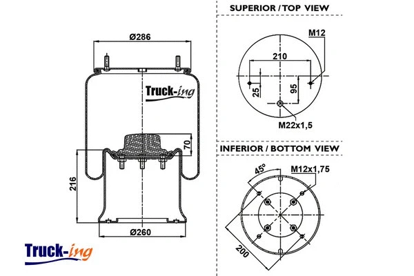 Bellow, air suspension (0293460)