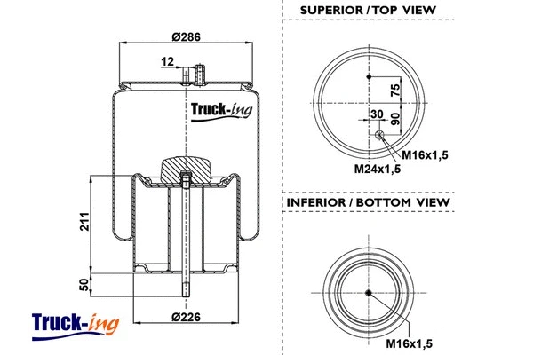 Bellow, air suspension (0293185)