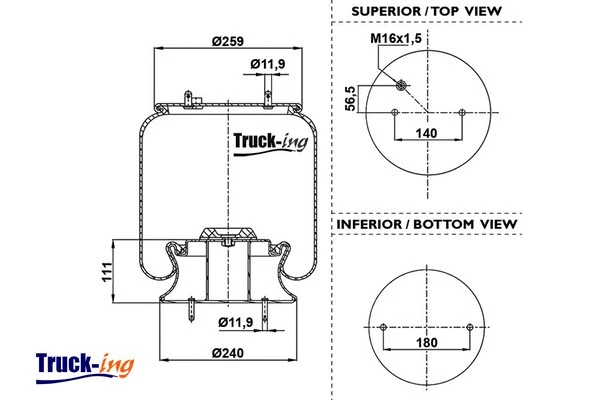 Bellow, air suspension (0293525)