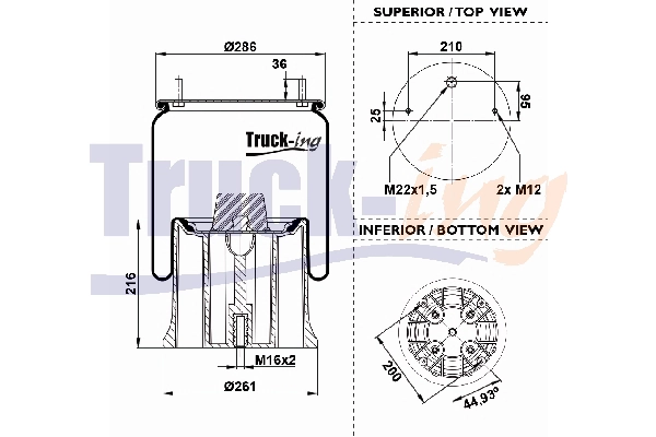 Bellow, air suspension (0293388)