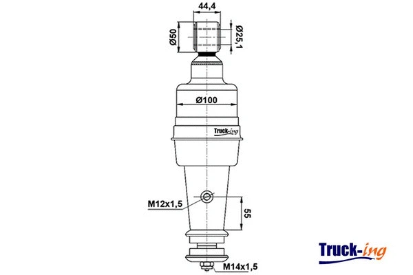 Shock Absorber, driver cab suspension (0194045)