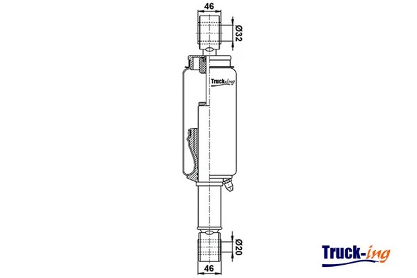 Shock Absorber, driver cab suspension (0194710)