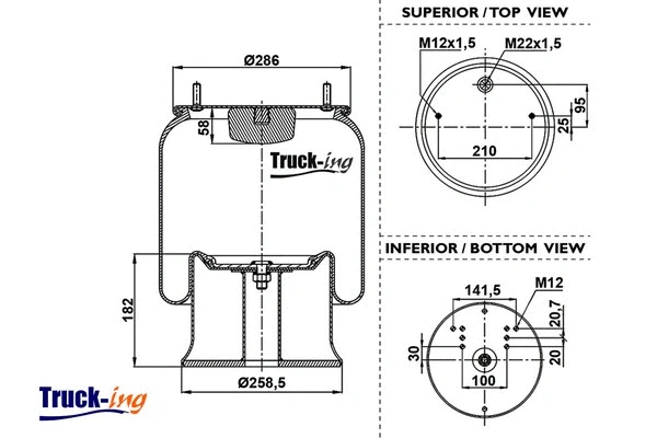 Bellow, air suspension (0293355)