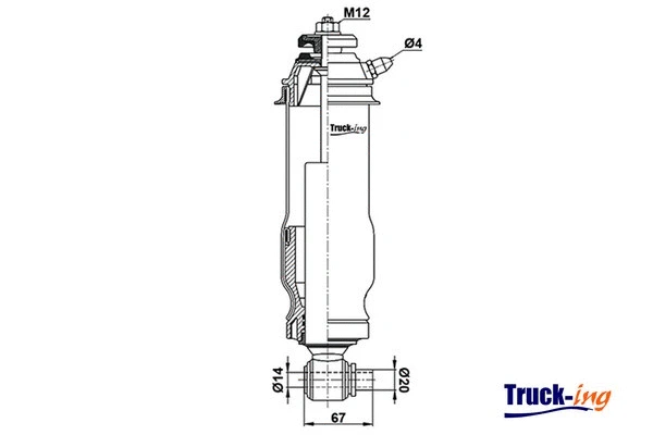 Shock Absorber, driver cab suspension (0194215)