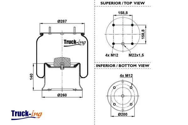 Bellow, air suspension (0293220)