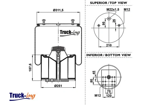 Bellow, air suspension (0293300)