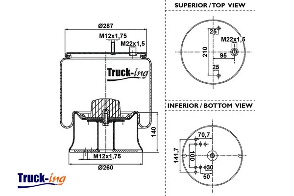 Bellow, air suspension (0293245)