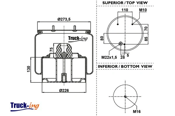Bellow, air suspension (0293915)