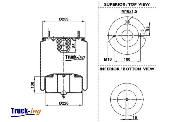 Bellow, air suspension (0293370)