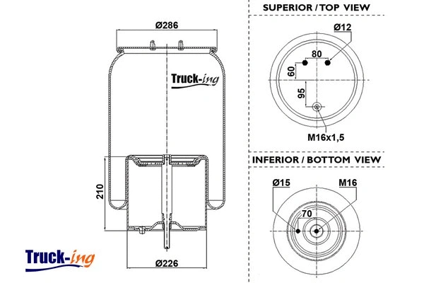 Bellow, air suspension (0293012)
