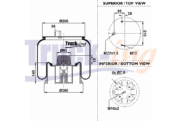 Bellow, air suspension (0293378)