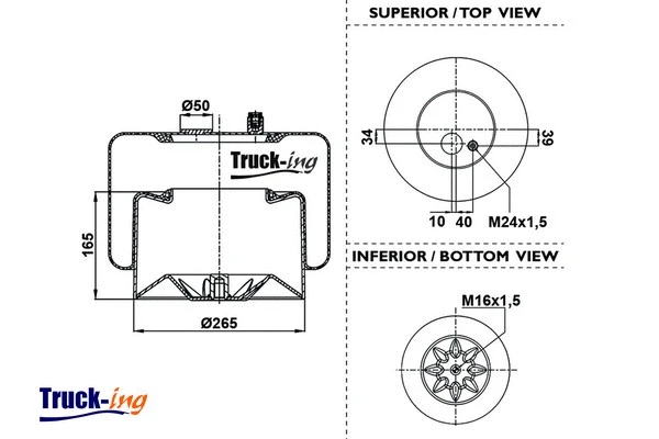Bellow, air suspension (0293335)