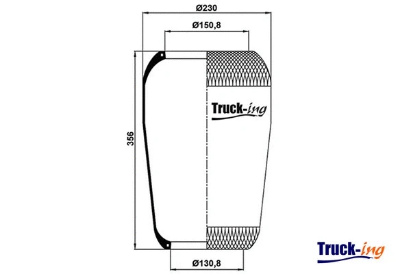 Bellow, air suspension (0291250)