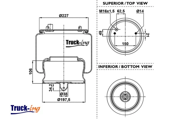 Bellow, air suspension (0293215)