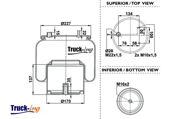 Bellow, air suspension (0293132)