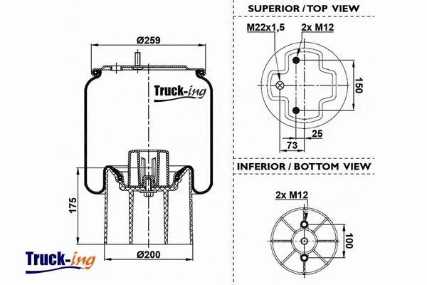 Bellow, air suspension (0293475)