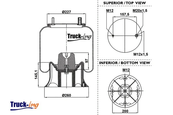 Bellow, air suspension (0293120)