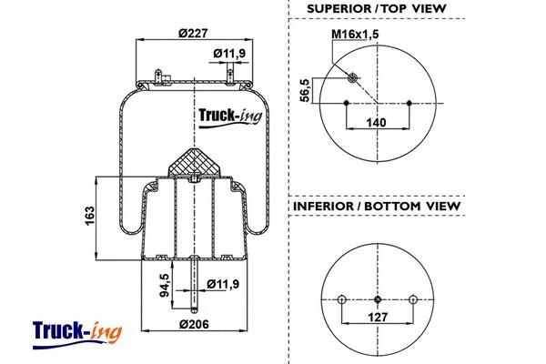 Bellow, air suspension (0293565)