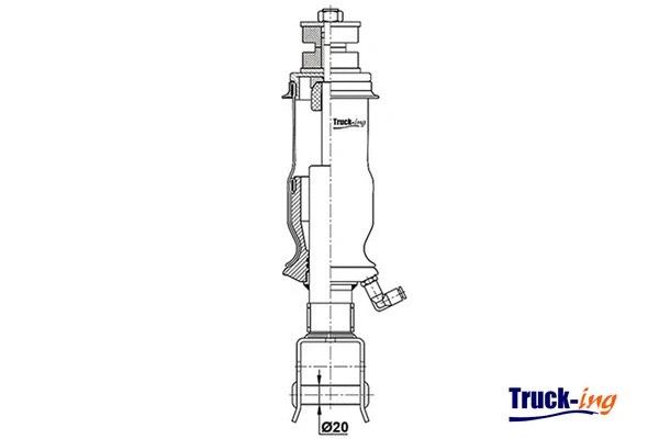 Shock Absorber, driver cab suspension (0194860)