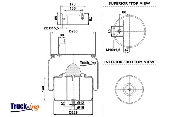 Bellow, air suspension (0293142)