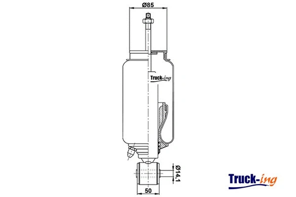 Shock Absorber, driver cab suspension (0194810)