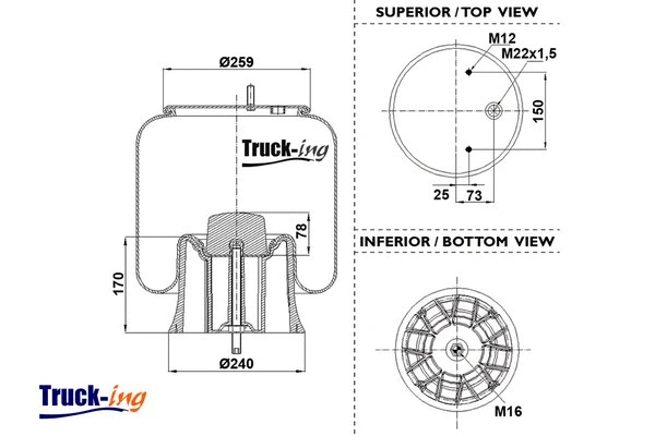 Bellow, air suspension (0293685)