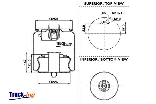 Bellow, air suspension (0293445)
