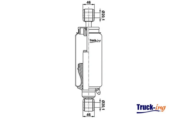 Shock Absorber, driver cab suspension (0194750)